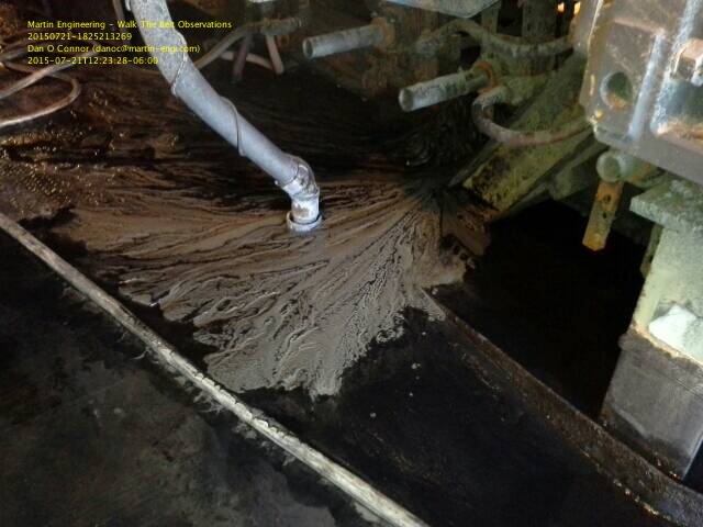 為解決傳送帶上的回運物料問題，技術人員安裝了 CleanScrape? 清掃器。(圖1)